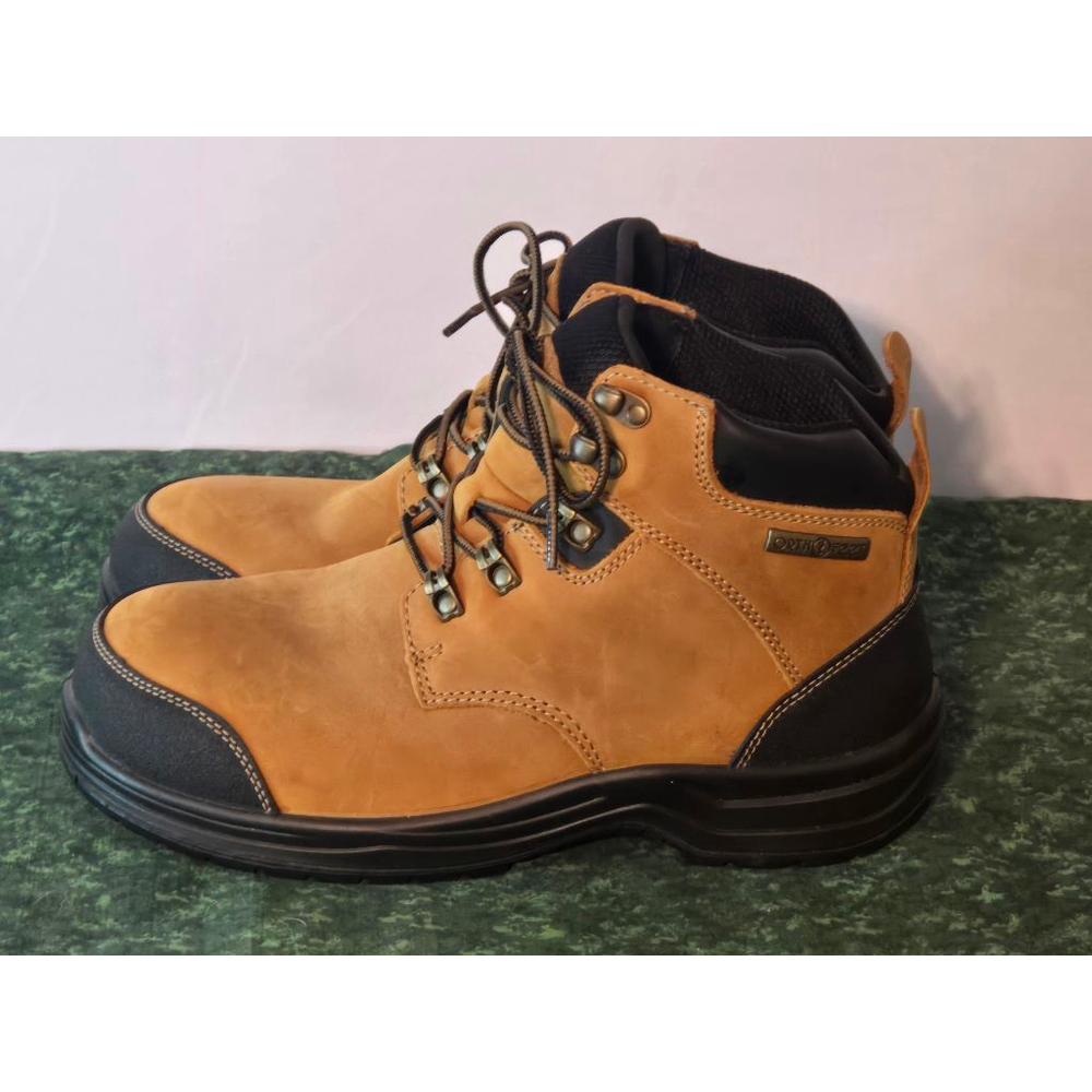 Orthofeet Men's Orthopedic Leather Granite Waterproof Composite Toe Work Boots